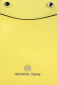 Pebbled-Leather Monogram Tote Bag in Yellow